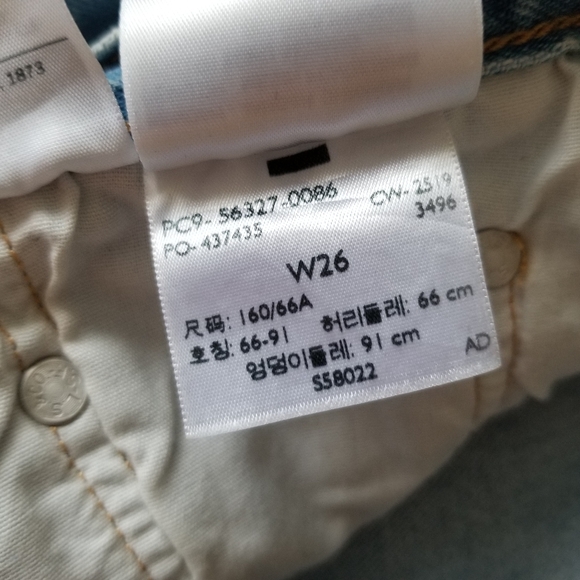 LEVI'S 501 Original Fit High Rise Shorts Size 26 - Luxor Heat Light Wash - Picture 7 of 11